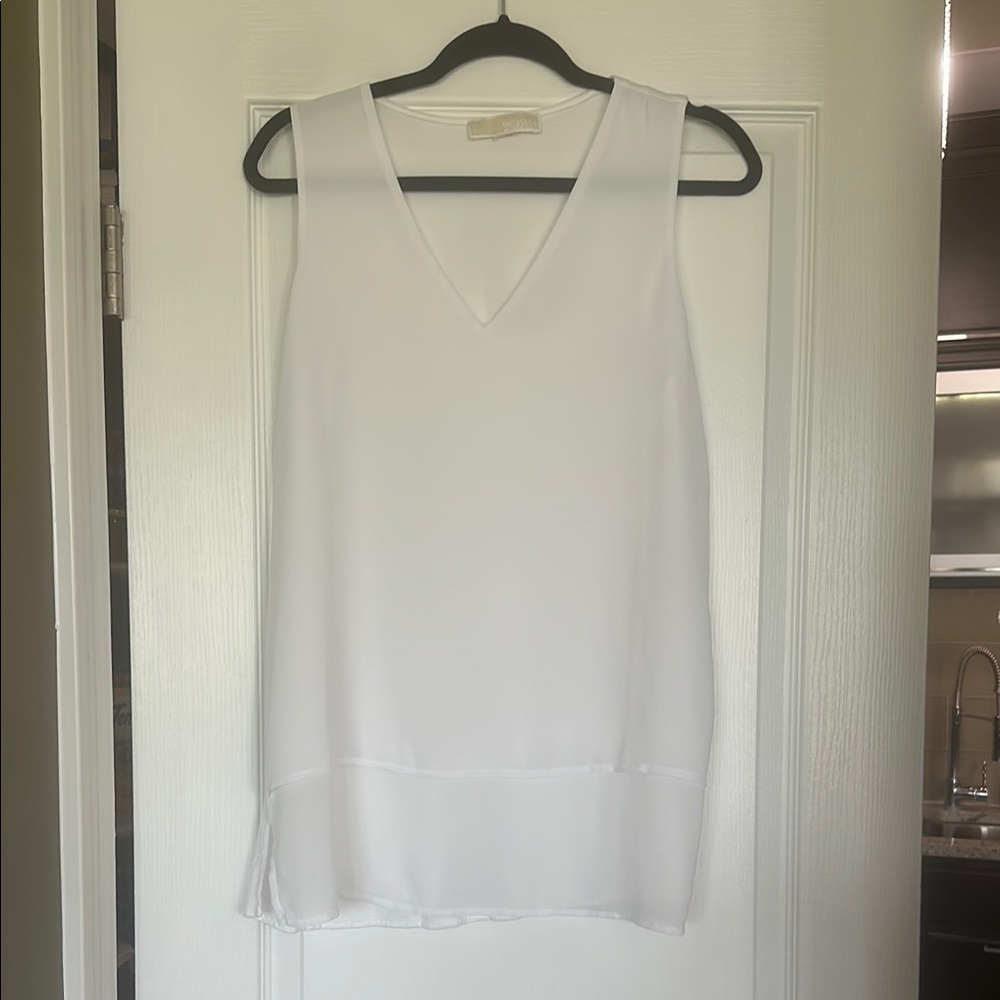 Michael Kors White Relaxed Sleeveless Tank